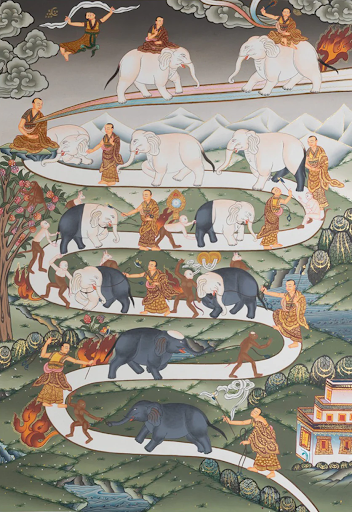 Way to Enlightenment - thangka painting